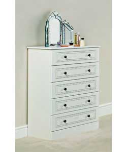 Unbranded Stratford RA 5 Drawer Chest - White Finish