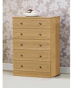 Unbranded Stratford RA 5 Drawer Chest In Oak Finish