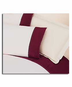 Suede Cuff Aubergine Single Duvet Cover and Pillowcase Set