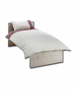 Suede Cuff Mocha Single Duvet Cover and Pillowcase Set