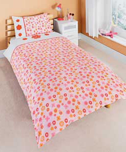 Summer Girl Single Duvet Cover Set - Pink
