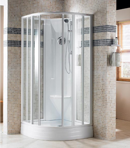 Unbranded Supernova Quadrant Shower Cubicle Snow White (ASBKP6-80) Transparent