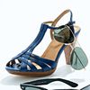 Leather upper, other materials lining, sock and sole. Heel height: 10 cm (4 ins).