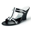 Leather upper, other materials lining. sock and sole. Heel height: 9 cm (3 ins).