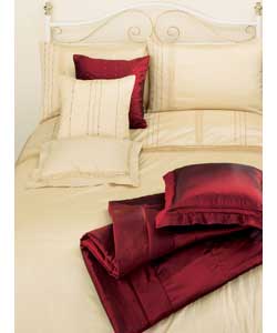 Taffetta Pintuck Double Duvet Cover Set - Gold