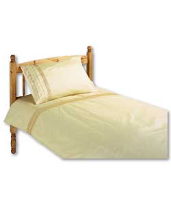 Taffetta Pintuck Single Duvet Cover Set - Gold