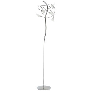 Tangle 5 light floor lamp- Chrome/glass