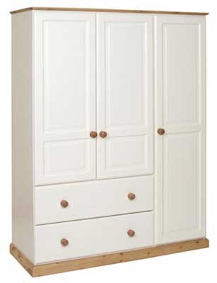 Unbranded Tarka painted Deep Triple Wardrobe Combination