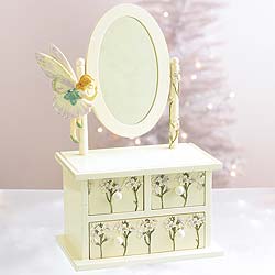 Adorned with a fairy inspired by a drawing entitled Wasp by Margaret Tarrant, our wooden