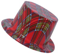 Tartan Plastic Top Hat