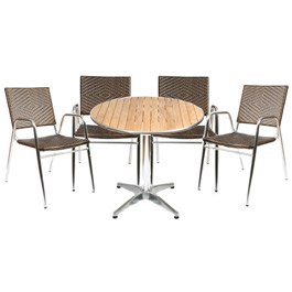 This bistro or cafe furniture set has become increasingly popular with cafe`s 