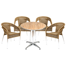 This bistro or cafe furniture set has become increasingly popular with cafe`s 