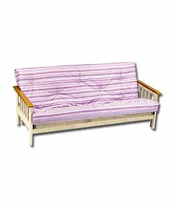 Tennessee Buttermilk Futon/Lilac Stripe Mattress