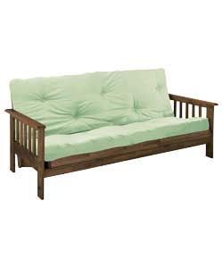 Tennessee Walnut Futon with Sage Mattress