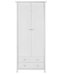 Unbranded Thames 2 Door 2 Drawer Robe - White