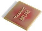 Unbranded Thanks Mum: 10 x 10cm - White