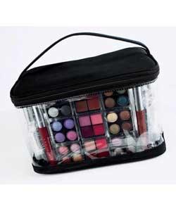 Contains:24 eyeshadows.12 lip gloss spots.1 lip gloss wand.1 mascara black.4 blushers.4 nail polishe