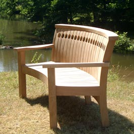 Unbranded The Curved Bench from Kingdom Teak