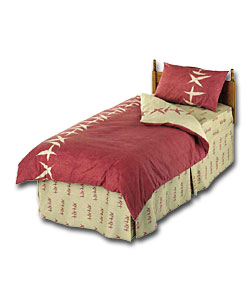 The Mia Collection Single Duvet Cover Set - Terracotta