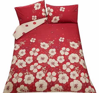 Unbranded Tia Red Bedding Set - Kingsize