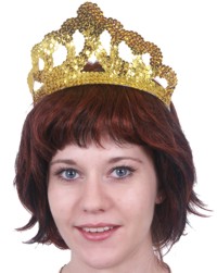 Tiara: Gold Sequin Large