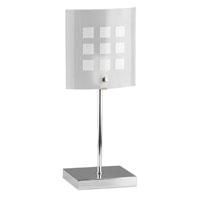 Tico Single Table Light Square Decor Shade Chrome Finish