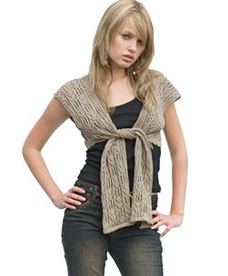 Tie-Up Shrug Mocha Free Size