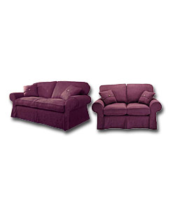 Tignes Aubergine 2 Piece Suite