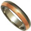 Titanium 4mm ring with precious metal inlay
