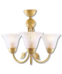 Torchiere Cream/Gold 3 Light