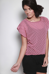 Unbranded Tori Polka Dot Chiffon Sheer Blouse