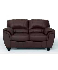 Suitable for general use. 100% corrected grain leather. Fibre filled back and arm cushions. Size