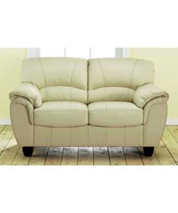 Suitable for general use. 100% corrected grain leather. Fibre filled back and arm cushions. Size