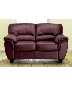 Suitable for general use. 100% corrected grain leather. Fibre filled back and arm cushions. Size