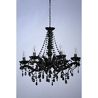 Unbranded TRACH014 6H BL - Black Acrylic Chandelier