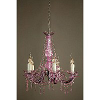 Unbranded TRACH016 5H LI - Lilac Acrylic Chandelier