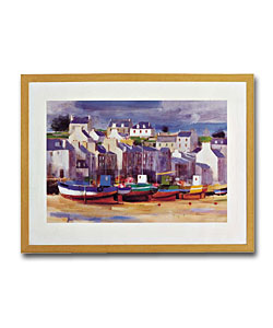 Trawlers at Roscoff Print