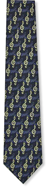 Unbranded Treble Clef Tie