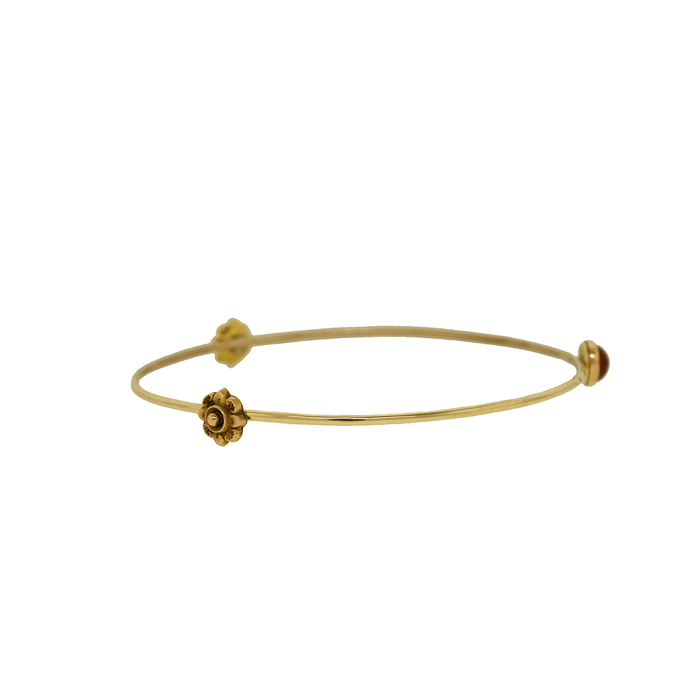 Unbranded Triple Charm Bangle - Garnet