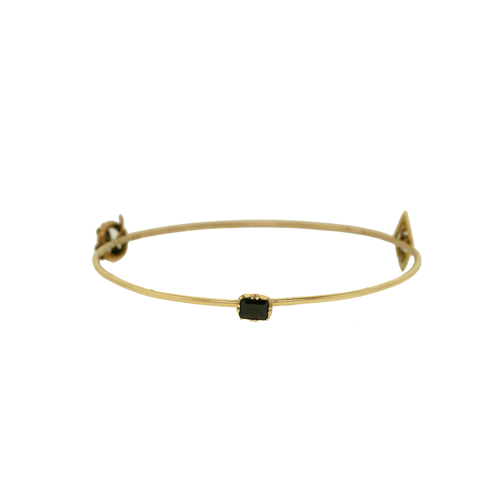 Unbranded Triple Charm Bangle - Jet