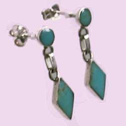 Turquoise Diamond Drop Earrings