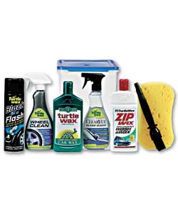 Complete valeting kit in presentation bag containi