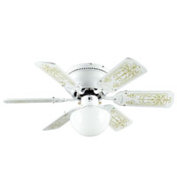 Twister Fan 6 Blade/1x60W Light White