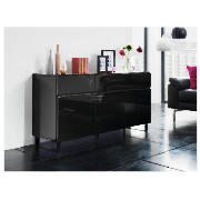 Unbranded Urban 3 Drawer 3 Door Sideboard Black