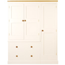 Utopia white painted 3 door combination wardrobe