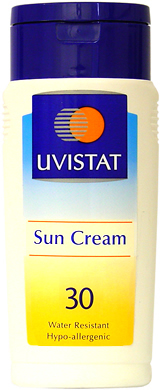 Uvistat provides a balanced UVA & UVB protection. 5hrs water resistant, hypo-allergenic