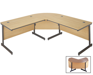 Value line 90 degree radial desk link unit(inc back panel)