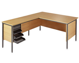 Value line L shape desk H leg(tambour unit)