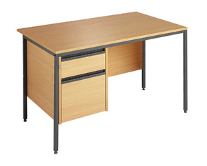 Value line rectangular H leg basic clerical desk