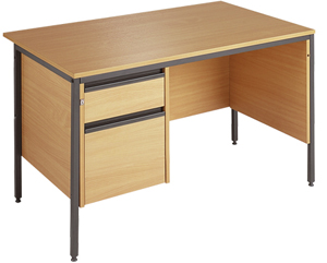 Value line rectangular H leg clerical desk